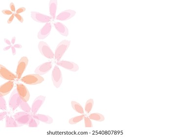 Flower blossom parts romantic vector. Wedding celebration decor.