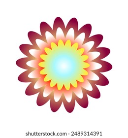 estilo de degradado de patrón de flores