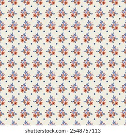 Flower Blossom Pattern. Summer Holi Holiday Vector