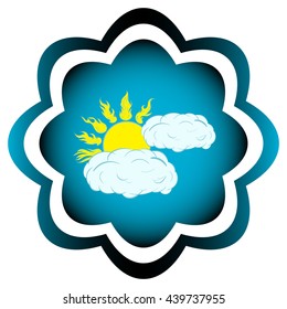 Flower blue icon gloomy weather