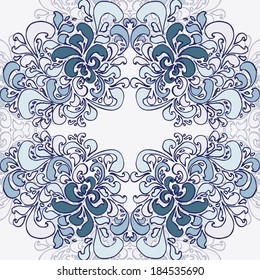 flower blue ornament