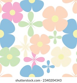  flower blue pink green Abstract background Illustrator