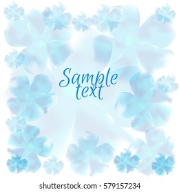 Flower blue transparent background
