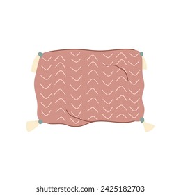 dibujo animado de la almohada del boho de la flor. abstracto sin fisuras, ikat étnico, impresión tribal de la almohada del boho signo. símbolo aislado ilustración vectorial