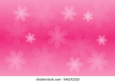 Flower and bokeh pink lights, vector Illustration, love abstract background
