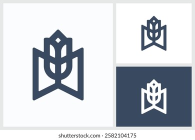 Flower Book Logo, Flower Book Logo	 Vector