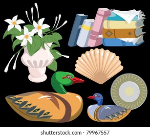 Flower book shell duck dish