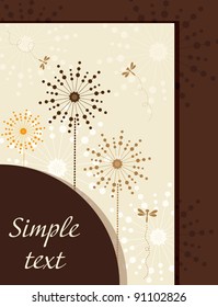 Flower booklet with dandelions