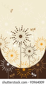 Flower booklet with dandelions