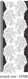 flower with border design for fabric print, texture, tile use