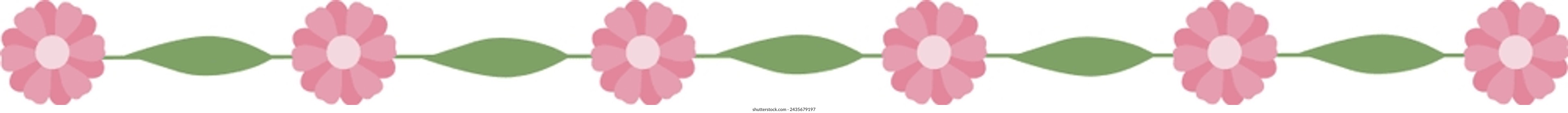 Flower Border Floral Decoration Vector