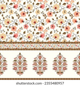 flower border pattern on background
