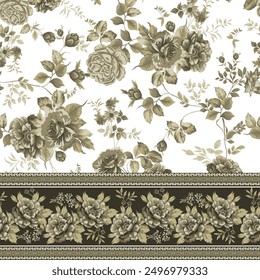 flower border pattern on background