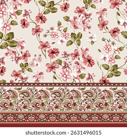 flower border pattern on background