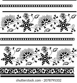 Flower border pattern for border. tile. texture use