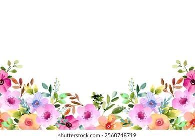 flower border is suitable for decorating wedding invitations or greeting cards