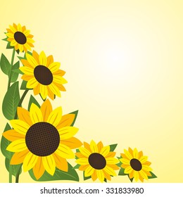 Flower Border with Sunflowers