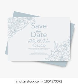 Flower border template - pastel flowers	