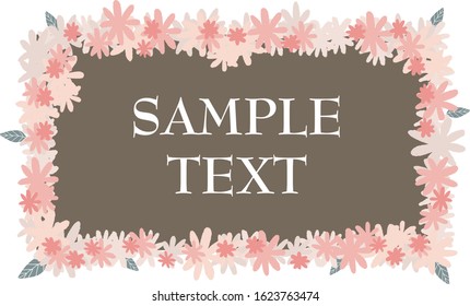 Flower border vector illustration material.