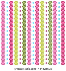 Flower borders. Beautiful flowers, background for greeting card