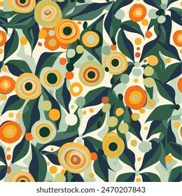 flower botanical pattern a bunch of flowers on background decorative vector 