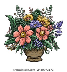 flower bouquet arrangement on vase