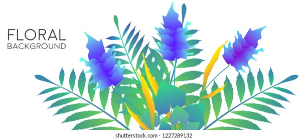 Flower Bouquet, boho design object, element. Vector isolated on white. 