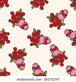 flower bouquet , cartoon seamless pattern background