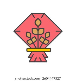 flower bouquet flat design eps 10