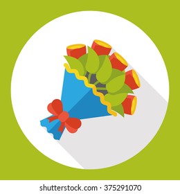 flower bouquet flat icon