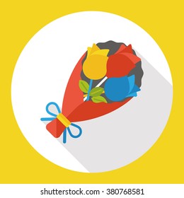 flower bouquet flat icon