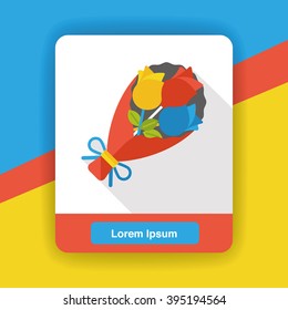 flower bouquet flat icon