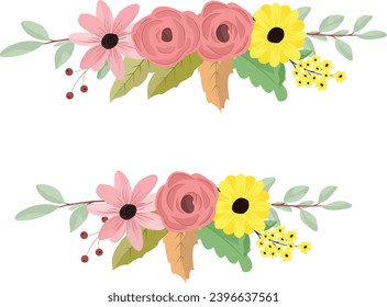 Flower bouquet with green leaves, for wedding invitations, in, wallpaper, fashion, prints.