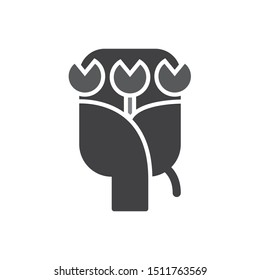 Flower bouquet icon. flat simple pictogram. vector illustration