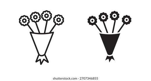 Flower bouquet icon. flat and stroke style Collection. simple symbol