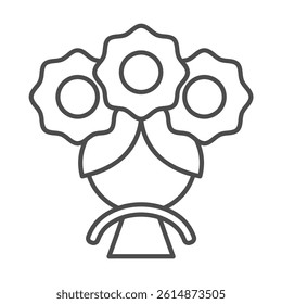 Flower Bouquet Icon Set Multiple Style Collection