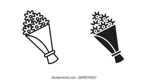 Flower bouquet icon simple flat trend modern graphic design abstract logotype