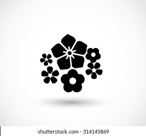 Flower bouquet icon vector