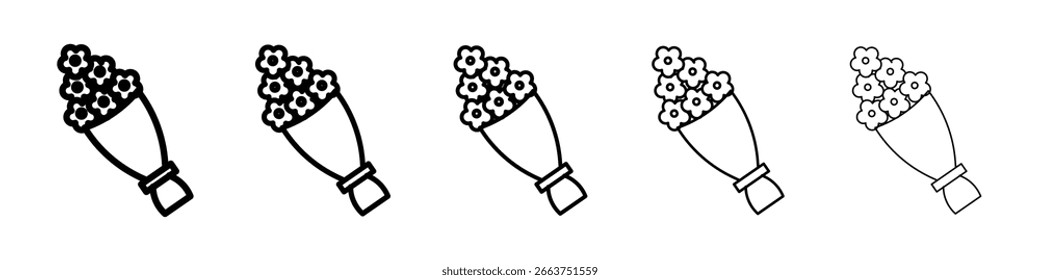 Flower bouquet icon vector collection. EPS 10