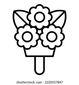 Imagen vectorial del icono de Bouquet de flores. También se puede usar para aplicaciones web, aplicaciones móviles y medios impresos.
