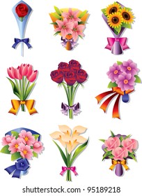 flower bouquet icons