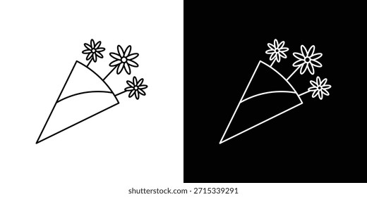 Plantilla de Vector de los iconos del ramo de flores, EPS 10 para el diseño