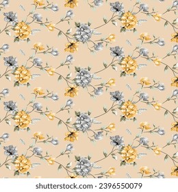 Flower bouquet illustration Seamless Pattern Vector Design, Design for fashion , fabric, textile, wallpaper, cover, web , wrapping and all prints
