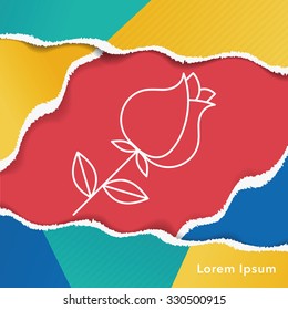 flower bouquet line icon