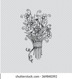 Flower Bouquet. Sketch.