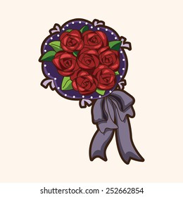 flower bouquet theme elements vector,eps