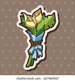 flower bouquet theme elements vector,eps