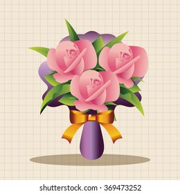 flower bouquet theme elements vector,eps