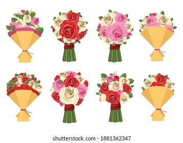 Flower bouquet vector design illustration isolated on white background