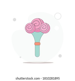 flower bouquet vector flat illustration on white